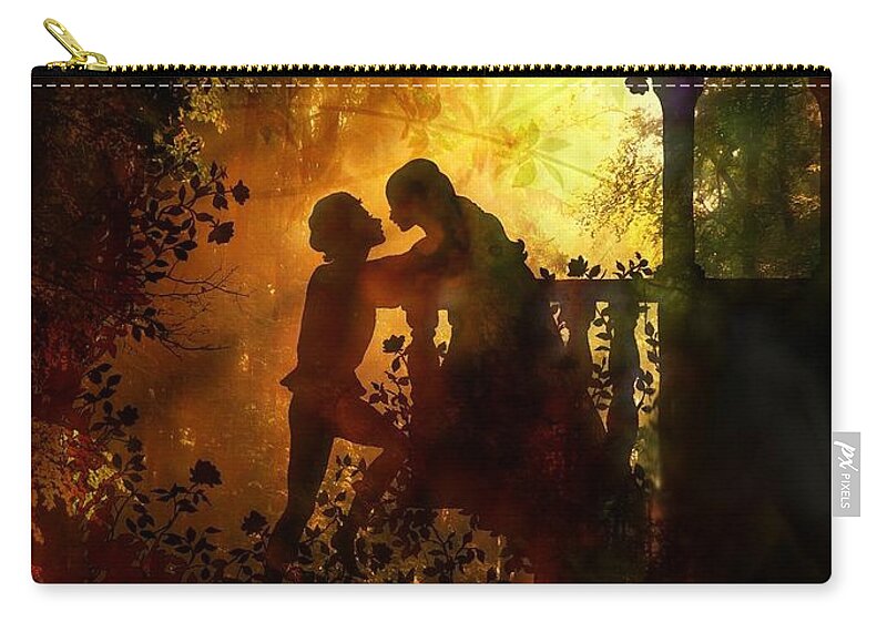 Romeo And Juliet Carry-all Pouch featuring the digital art Romeo and Juliet - the love story by Lilia D