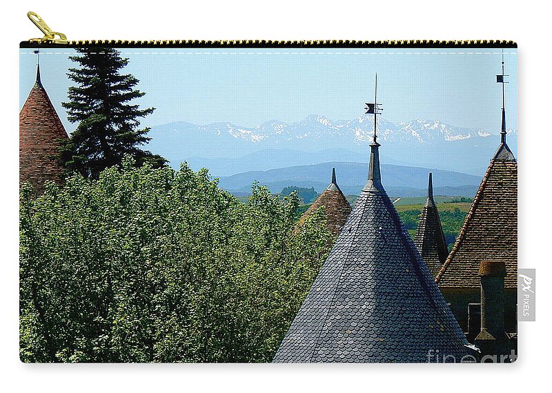 Carcassonne Zip Pouch featuring the photograph Rooftops of Carcassonne by France Art