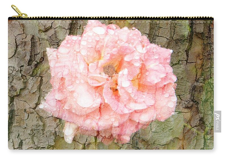Roses Zip Pouch featuring the photograph Rose Bark by Amanda Eberly