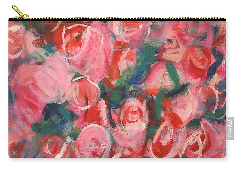 Roses Carry-all Pouch featuring the painting Roses by Fereshteh Stoecklein