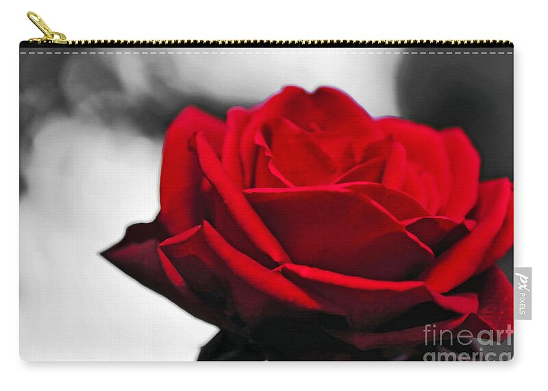 Photography Zip Pouch featuring the photograph Rosey Red by Kaye Menner