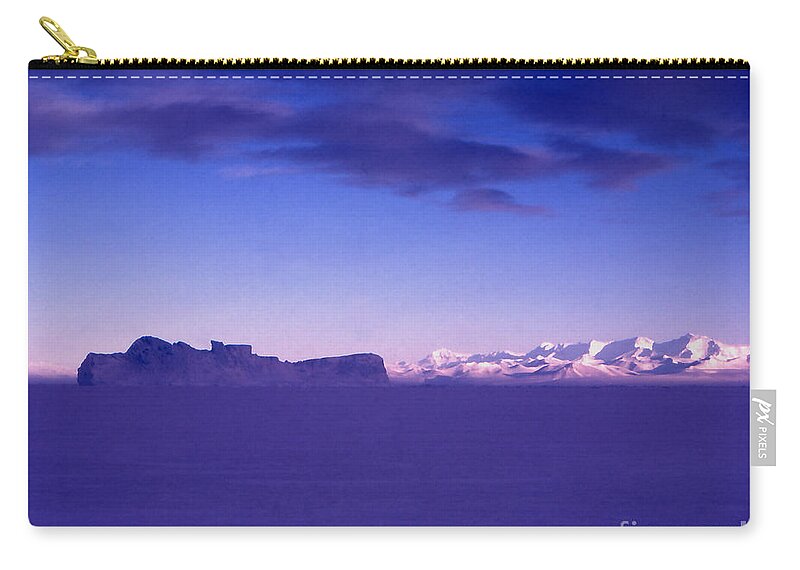 Cape Evans Zip Pouch featuring the photograph Ross-IceShelf-G.Punt-1 by Gordon Punt