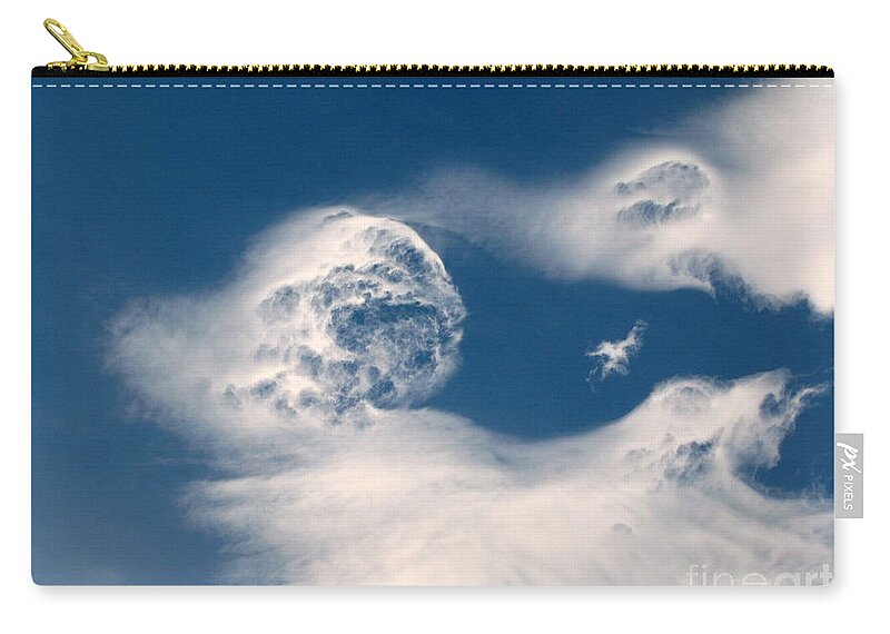 Clouds Zip Pouch featuring the photograph Round Clouds by Leone Lund