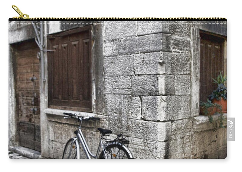 Europe Zip Pouch featuring the photograph Rovinj Street Corner by Crystal Nederman