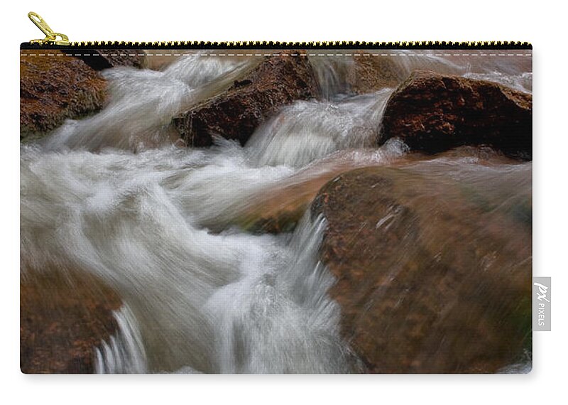 Creeks Zip Pouch featuring the photograph Rushing Waters of Fountain Creek by Ronda Kimbrow