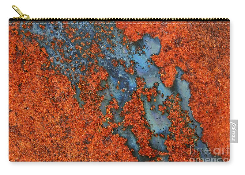 Rust Zip Pouch featuring the photograph Rust Abstract 2 by Vivian Christopher