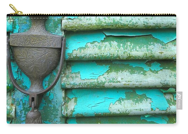 Old Door Zip Pouch featuring the photograph Rustic Dreams by Angie Mahoney
