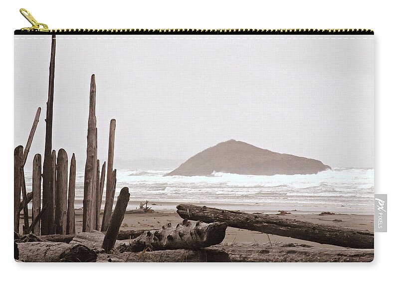 Rustic Formation Zip Pouch featuring the photograph Rustic Formation by Micki Findlay
