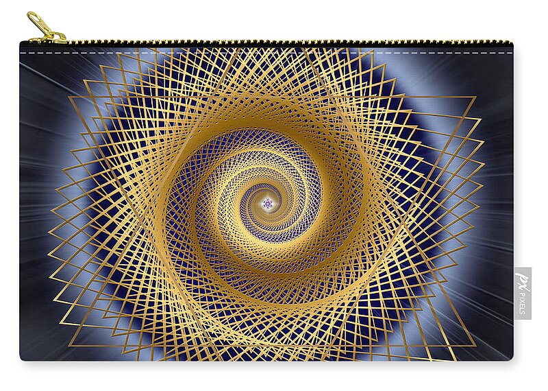 Endre Zip Pouch featuring the digital art Sacred Geometry 206 by Endre Balogh