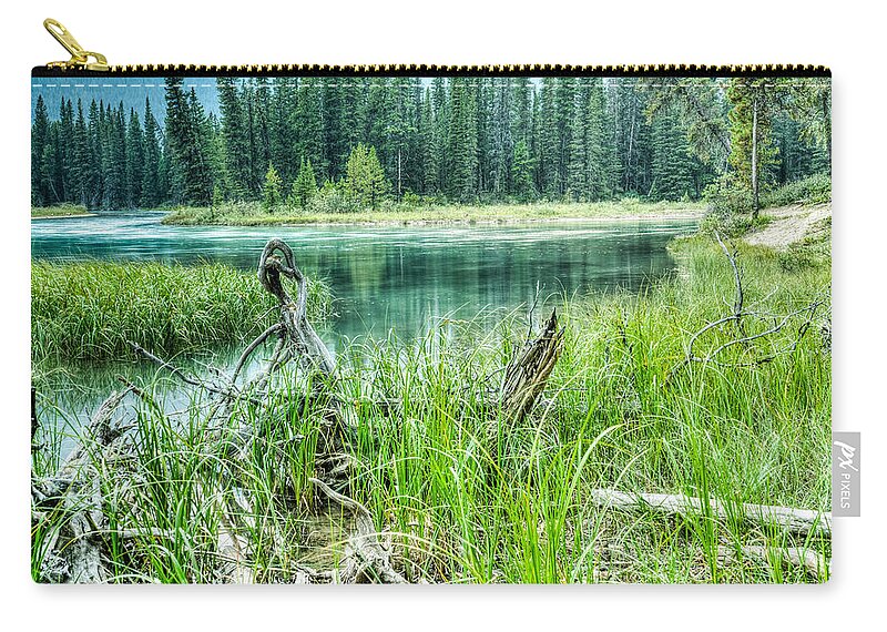 River Zip Pouch featuring the photograph Sacred River Near Mt Starbach 2 by Douglas Barnett