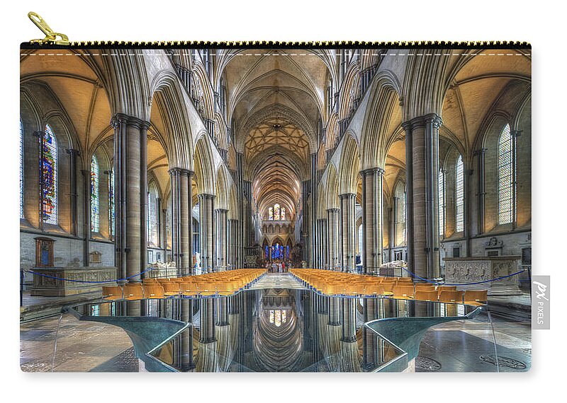 Hdr Carry-all Pouch featuring the photograph Salisbury Cathedral by Yhun Suarez