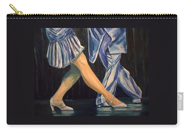 Salsa Zip Pouch featuring the painting Salsa Stepping by Julie Brugh Riffey