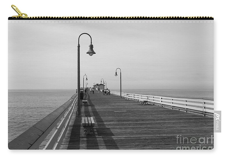 Pier Zip Pouch featuring the photograph San Clemente Pier by Ana V Ramirez