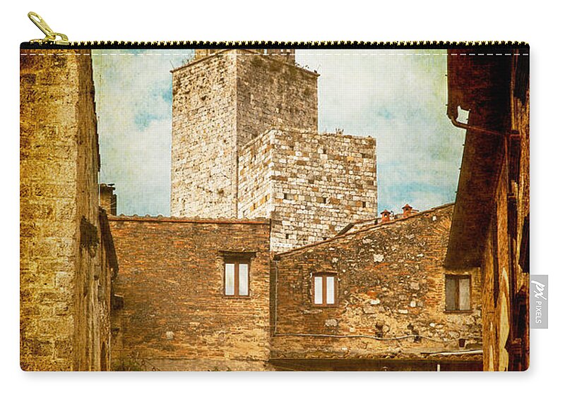 Architecture Zip Pouch featuring the photograph San Gimignano Italy by Silvia Ganora