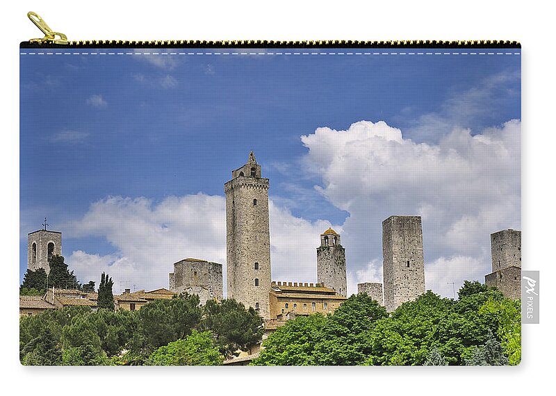 Europe Zip Pouch featuring the photograph San Gimignano by Ivan Slosar