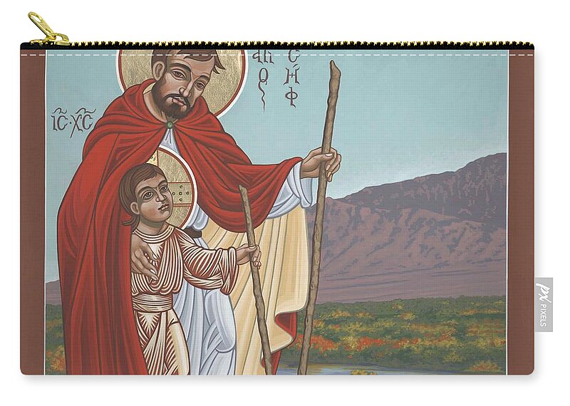 San Jose Carry-all Pouch featuring the painting San Jose en el Rio Grande 268 by William Hart McNichols