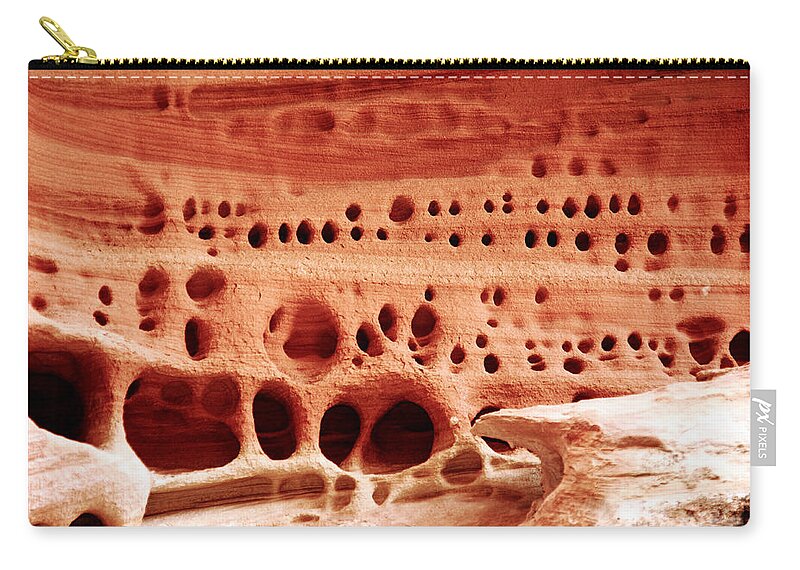 Abstract Zip Pouch featuring the photograph Sandstone Designs by Aidan Moran