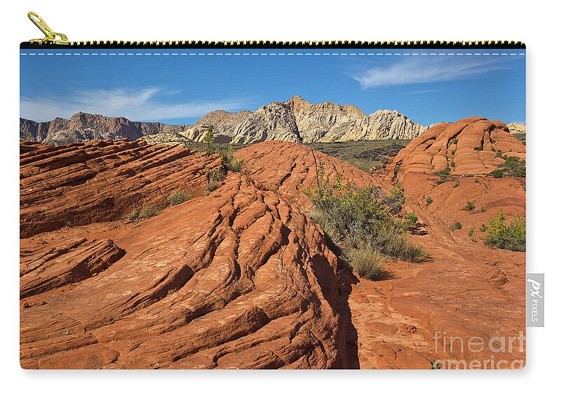 00559240 Zip Pouch featuring the photograph Sandstone Formations Snow Canyon by Yva Momatiuk John Eastcott
