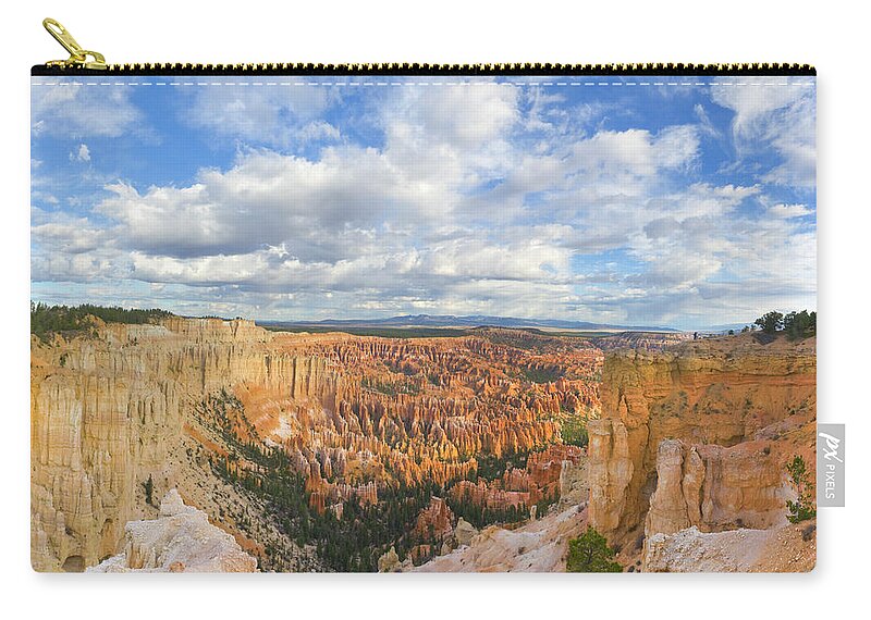 00431169 Zip Pouch featuring the photograph Bryce Canyon Hoodoos by Yva Momatiuk John Eastcott