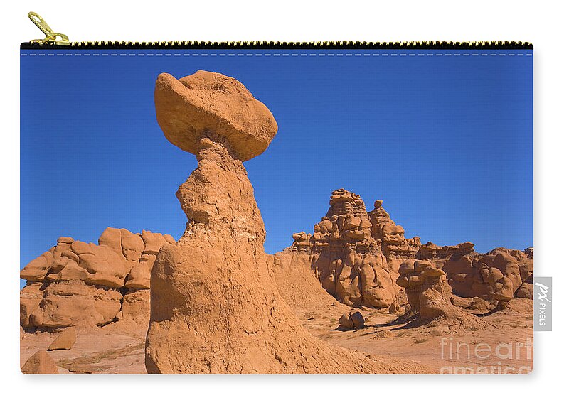 00345457 Carry-all Pouch featuring the photograph Sandstone Hoodoos in Goblin Valley by Yva Momatiuk John Eastcott