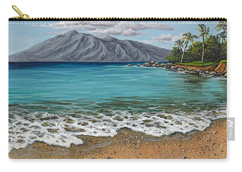 Seascape Carry-all Pouch featuring the painting Sandy Beach by Darice Machel McGuire