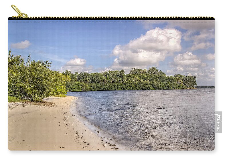 Florida Zip Pouch featuring the photograph Sandy beach by Jane Luxton