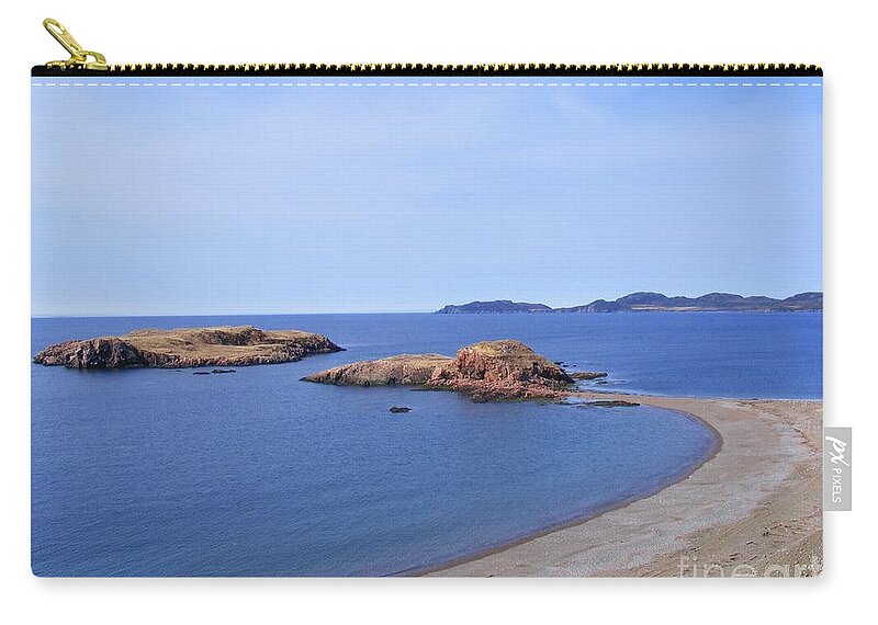 Sandy Beach Zip Pouch featuring the photograph Sandy Beach - Little Island - Coastline - Seascape by Barbara A Griffin