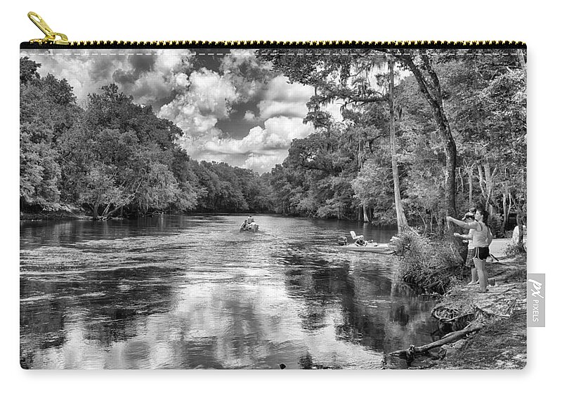  Zip Pouch featuring the photograph Santa Fe River Park by Howard Salmon