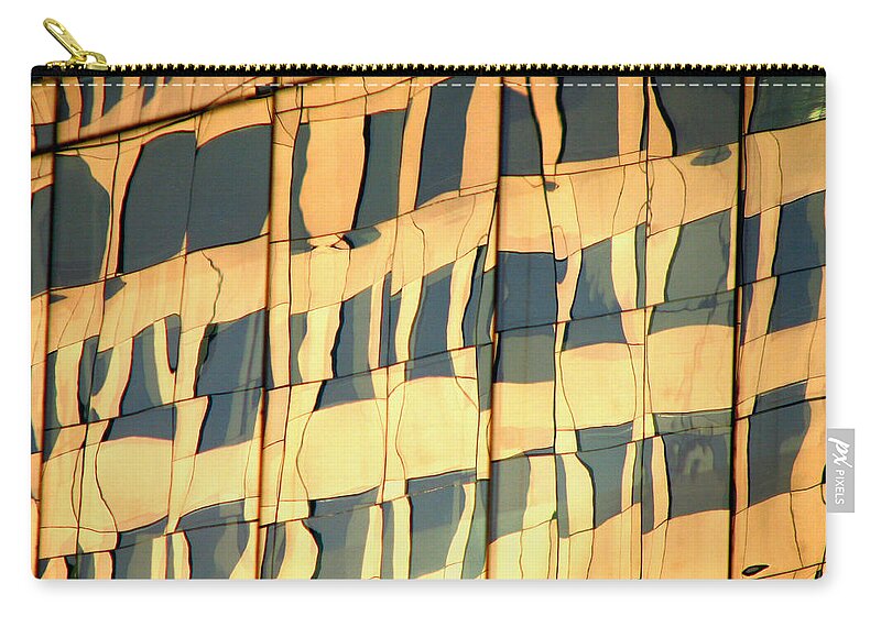 Abstract Zip Pouch featuring the photograph Santiago Reflection II by Rick Locke - Out of the Corner of My Eye