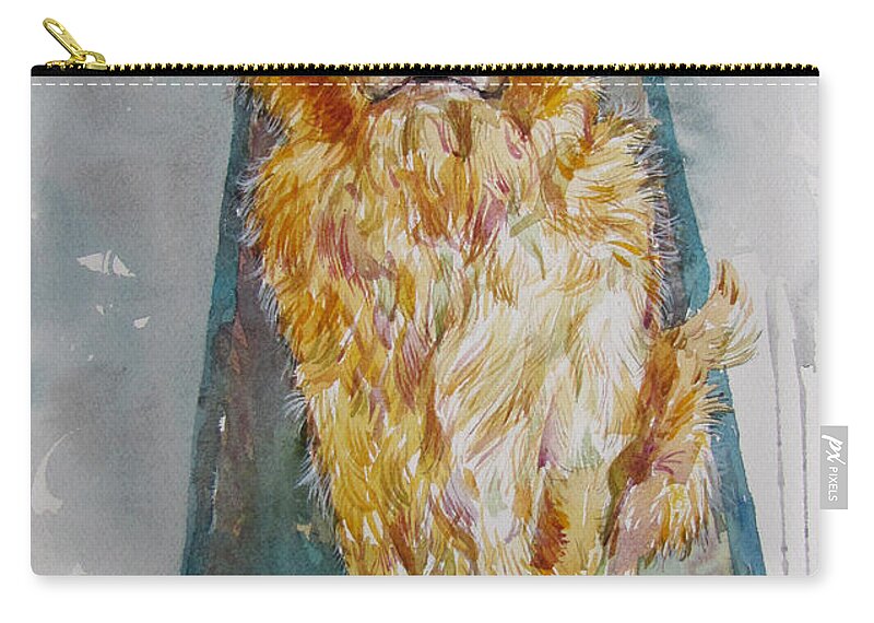 Golden Retriever Carry-all Pouch featuring the painting Sasha by Jyotika Shroff