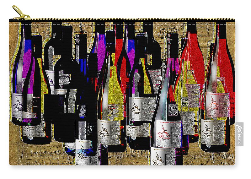 Wine Zip Pouch featuring the photograph Sauvignon with Chopin by Ericamaxine Price