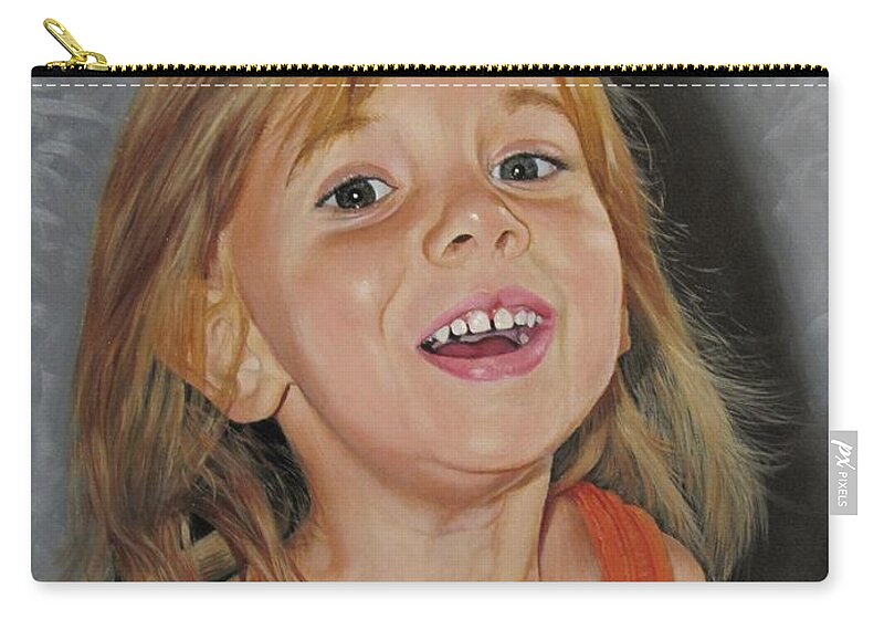 Scarlett Rose Zip Pouch featuring the painting Scarlet Rose by Glenn Beasley
