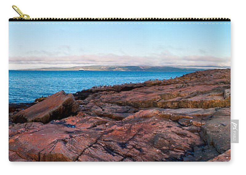 Acadia National Park Zip Pouch featuring the photograph Schoodic Point 8414 by Brent L Ander