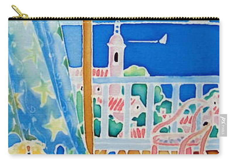 Sea Zip Pouch featuring the painting Sea breeze by Hisayo OHTA