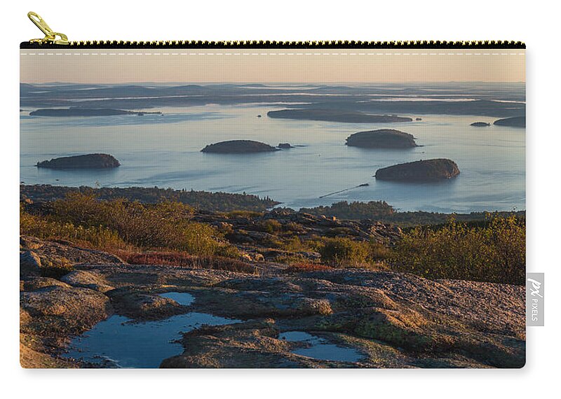 Acadia Zip Pouch featuring the photograph Sea Dots by Kristopher Schoenleber