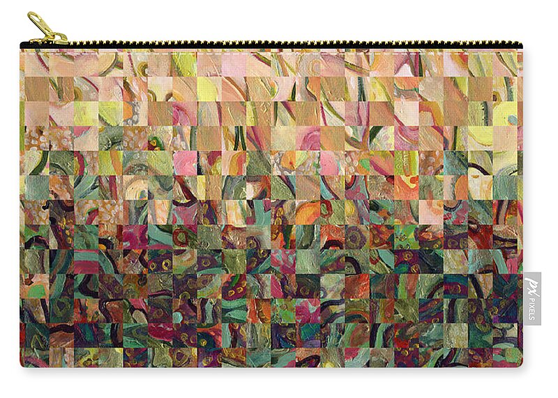 Abstract Zip Pouch featuring the painting Sea Foam Serenade by Jennifer Lommers