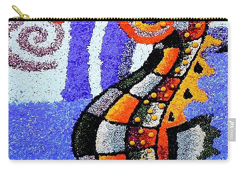 Sea Zip Pouch featuring the photograph Sea Horse Mosaic by Rob Hans