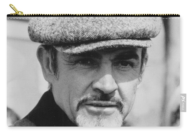Connery Zip Pouch featuring the photograph Sean Connery by Steven Huszar