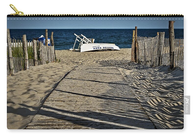 Jersey Shore Zip Pouch featuring the photograph Seaside Park New Jersey Shore by Susan Candelario