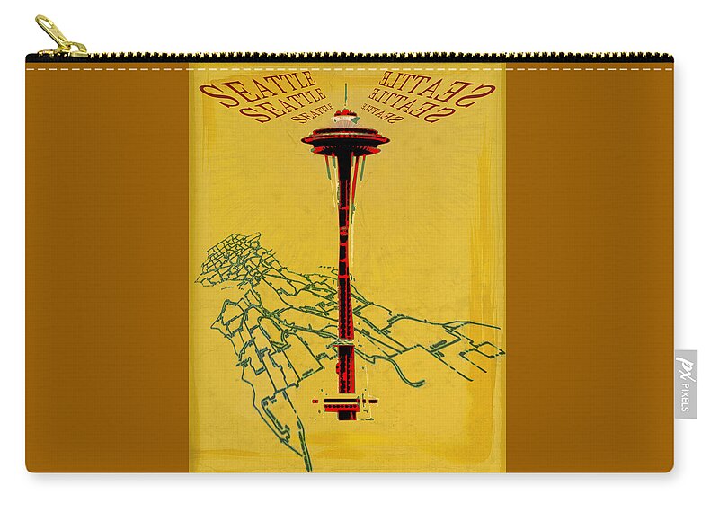Seattle Zip Pouch featuring the photograph Seattle Calling by Sandstone Inc