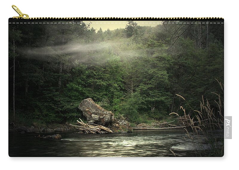 River Zip Pouch featuring the photograph Seclusion On The Trinity by Joyce Dickens