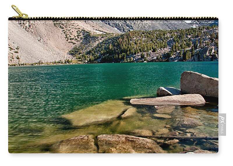 Scenic Zip Pouch featuring the photograph Second Lake and Temple Crag by Cat Connor