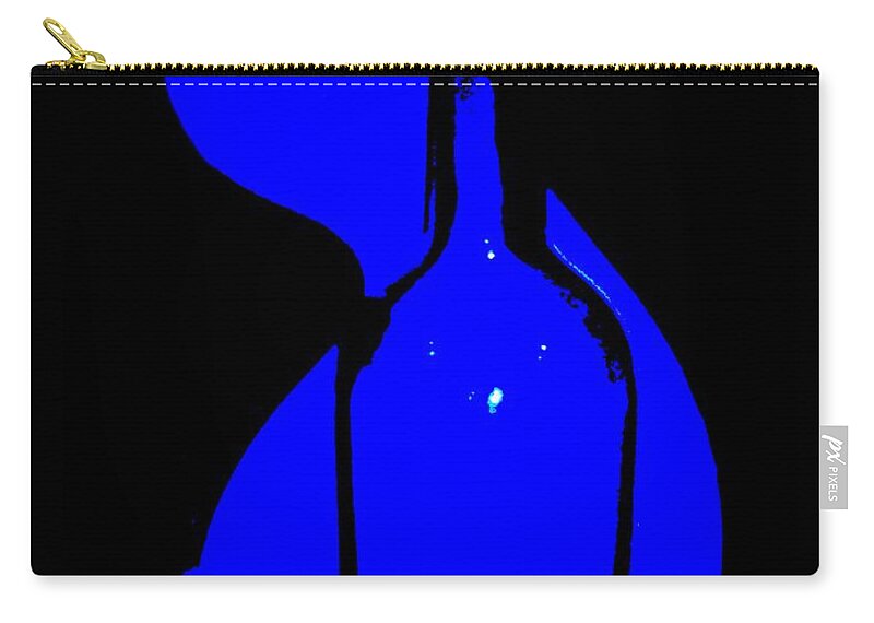 Newel Hunter Zip Pouch featuring the photograph Seduction in Blue by Newel Hunter