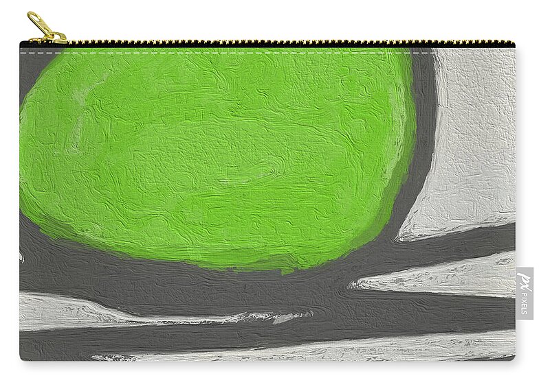 Abstract Zip Pouch featuring the painting Seed by Linda Woods