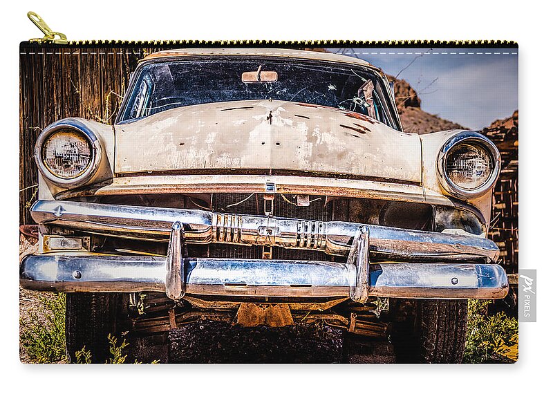 1953 Ford Antique Automobile Zip Pouch featuring the photograph Seen Better Days by Onyonet Photo studios