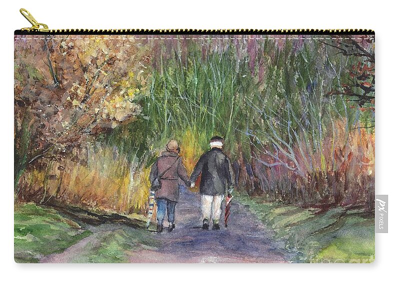 Seniors Zip Pouch featuring the painting Those Cherished Moments by Carol Wisniewski