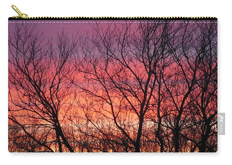 March Zip Pouch featuring the photograph Sensational Sunrise Marching In by Kimberly Woyak