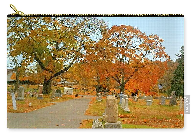 New England Zip Pouch featuring the photograph Sense of Peace by Caroline Stella