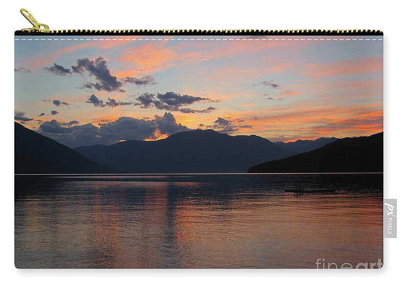 Kootenay Zip Pouch featuring the photograph September Sunset by Leone Lund