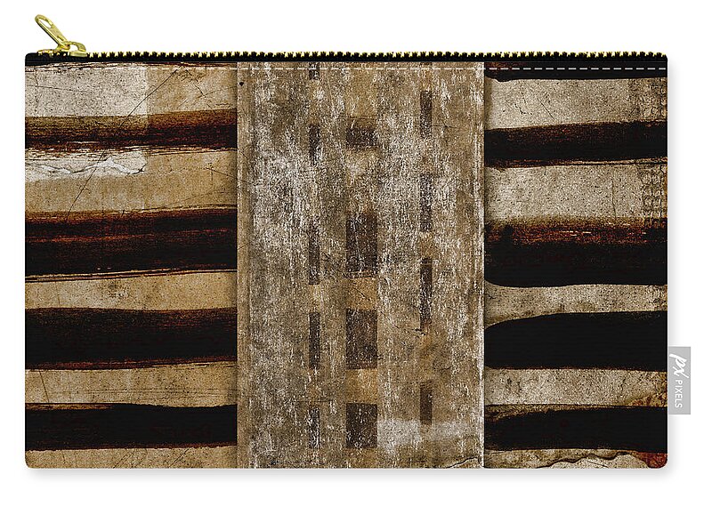 Brown Zip Pouch featuring the photograph Serengeti 1 by Carol Leigh